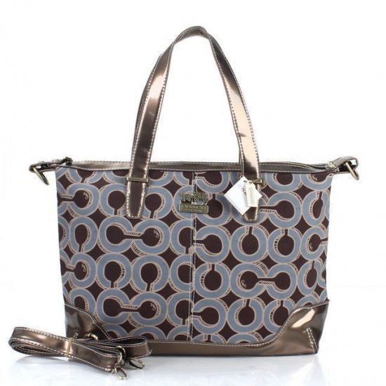 Coach Poppy Logo Style Large Bronze Totes EUJ - Click Image to Close